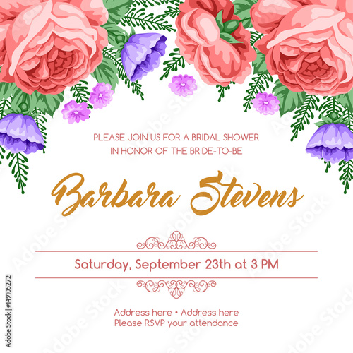 Reto bridal shower invitation