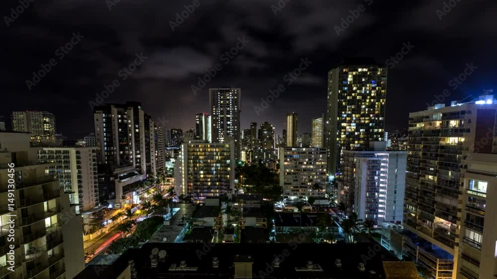 Honolulu skyline at night Honolulu skyline at night
