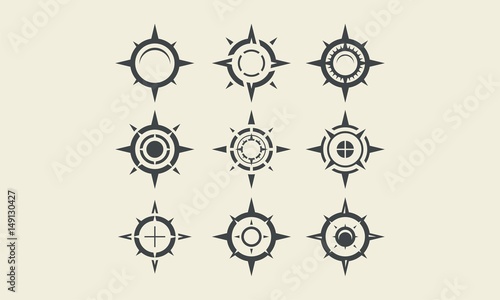 compass logo symbols vector icon
