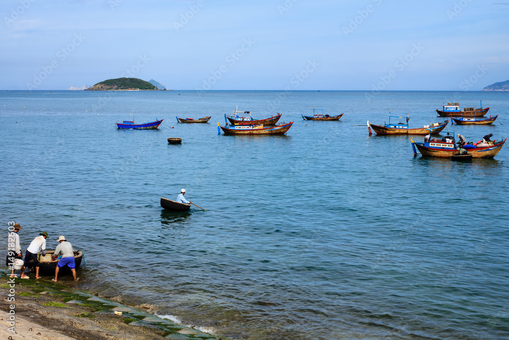 custom made wallpaper toronto digitalPrepare for fishing in Nha Trang beach, Vietnam. Nha Trang is well known for its beaches and scuba diving and has developed into a destination for international tourists.