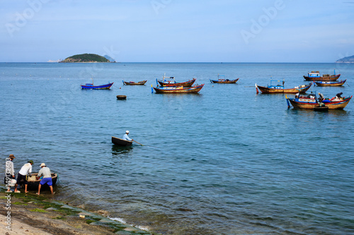 Wallpaper Mural Prepare for fishing in Nha Trang beach, Vietnam. Nha Trang is well known for its beaches and scuba diving and has developed into a destination for international tourists. Torontodigital.ca