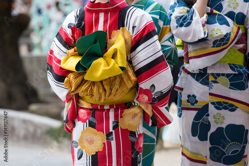 Japanese traditional casual summer costume “Yukata”
