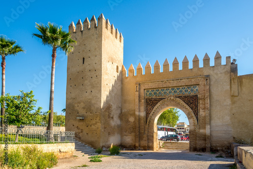 Tablou pe pânză View at the gate Bab al-Amer in Fez city - Morocco