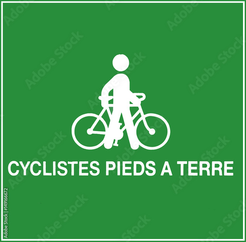 panneau pour les cyclistes