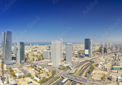 Panoramic Shot Of Tel Aviv And Ramat Gan Skyline