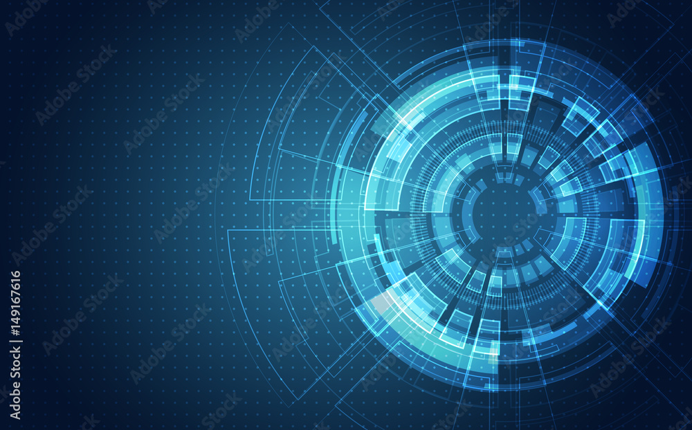 Abstract futuristic circuit board, Illustration high computer digital technology concept, Vector background. Abstract futuristic circuit board, Illustration high computer digital technology concept, Vector background.
