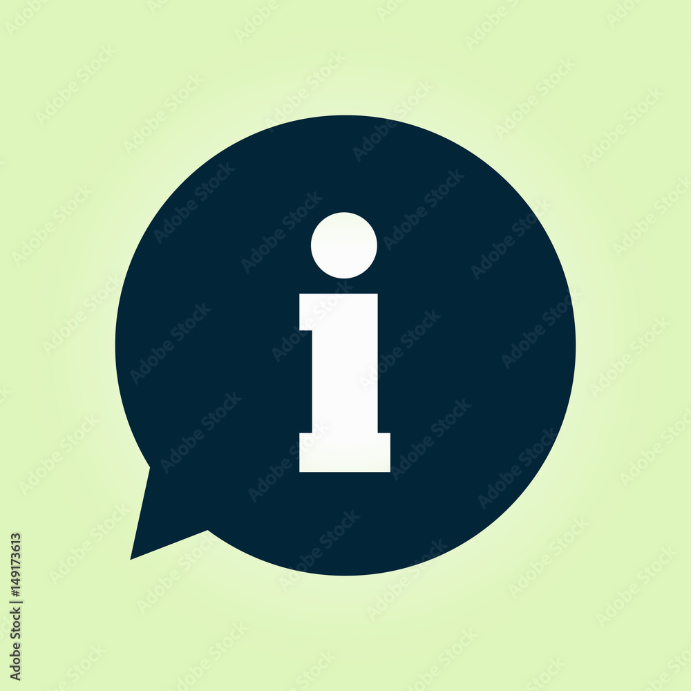 Info speech bubble symbol. Flat design style. Info speech bubble symbol. Flat design style.