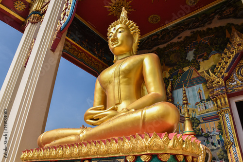 Golden Buddha statue in Ayutthaya,Thailand.