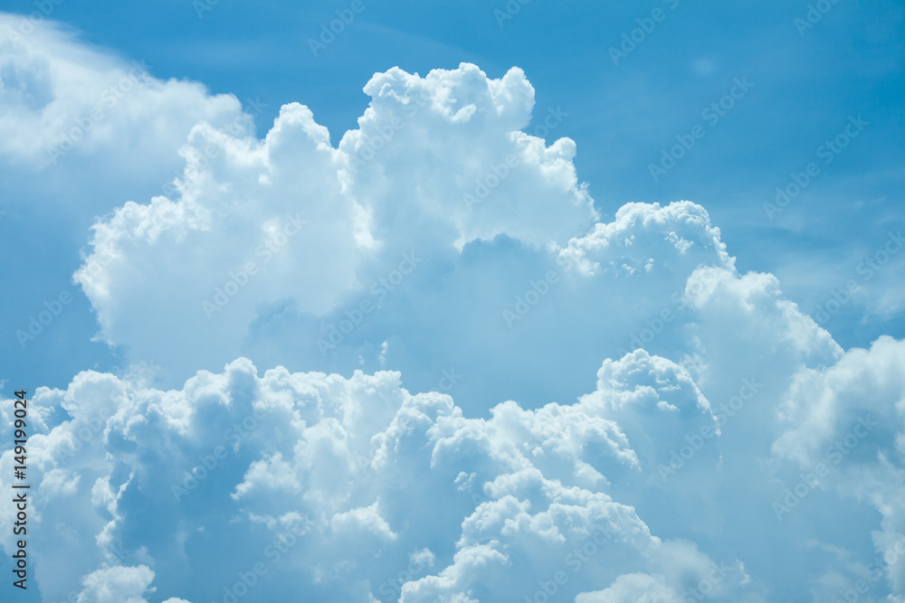 White cloud on blue sky before storm come to. White cloud on blue sky before storm come to.