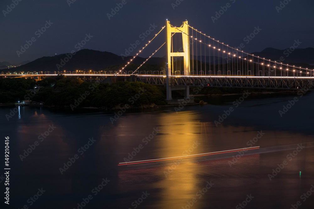 Fototapeta premium Zachód słońca na moście Seto