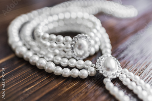 Bracelet and necklace of pearls