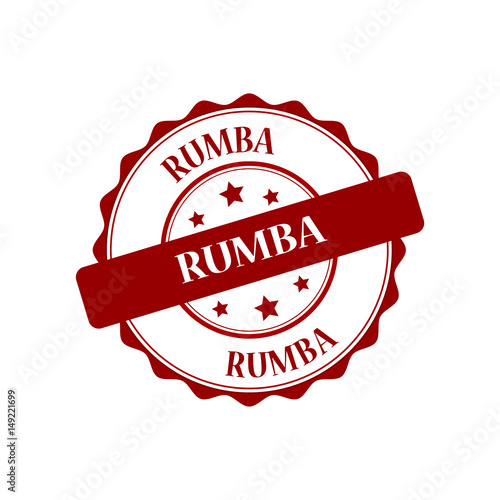 Rumba red stamp illustration