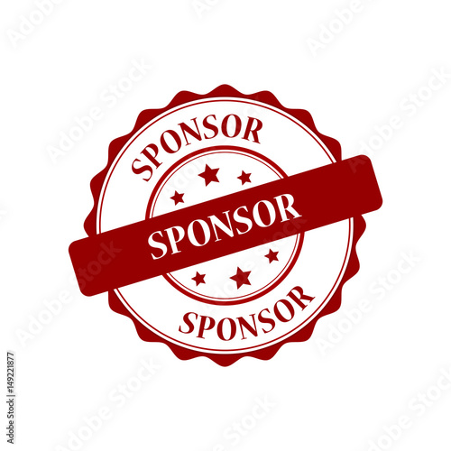 Sponsor red stamp illustration