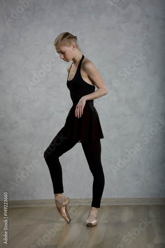 Ballerina in black dress