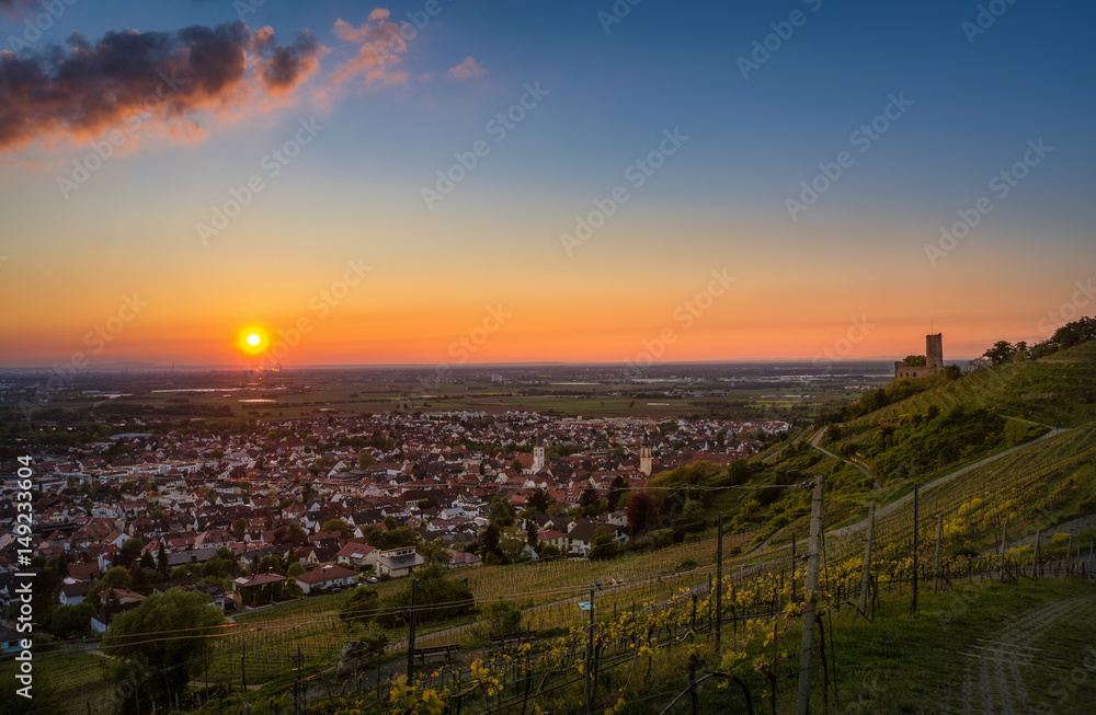 Schriesheim Strahlenburg Sonnenuntergang