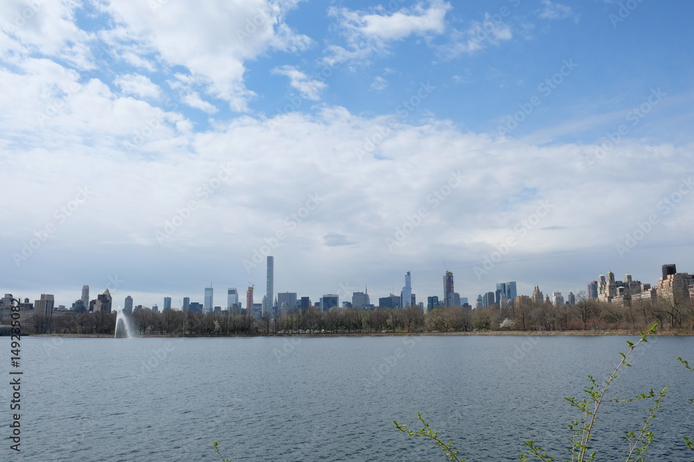 Manhattan midtown skyline from Central Park