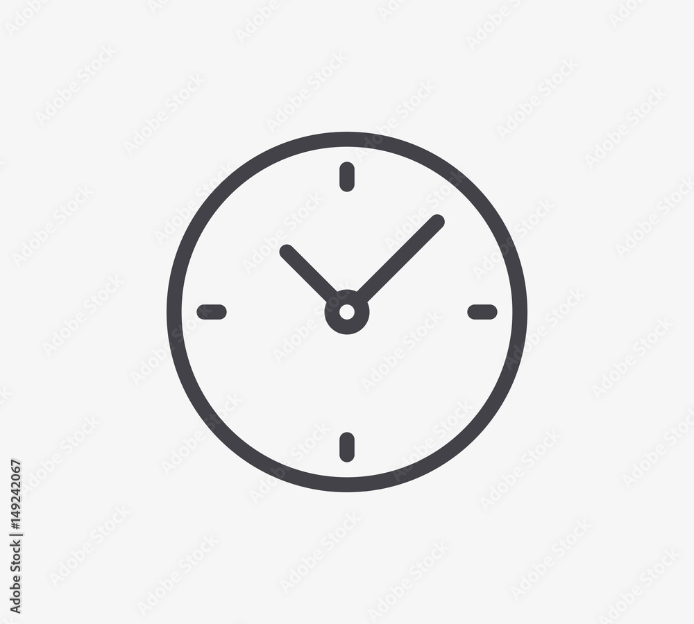 Clock Line Icon. Editable Stroke. Clock Line Icon. Editable Stroke.
