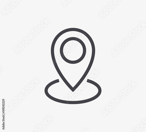 Location Line Icon. Editable Stroke.