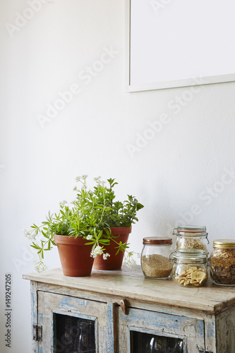 vintage kitchen cabinet and decoration