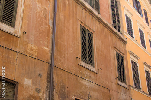 Typical rome building facade, Italy