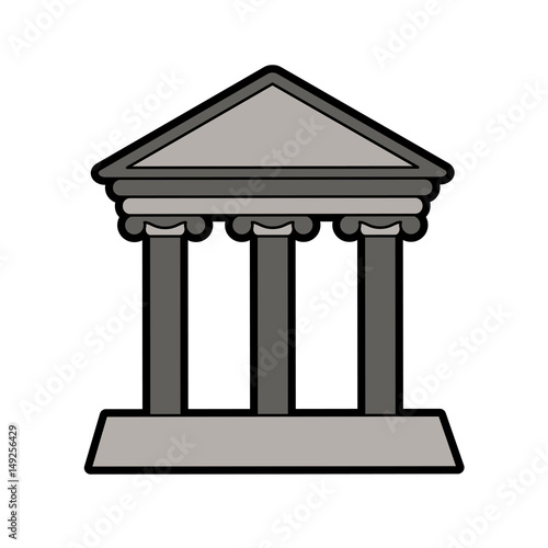 ancient greek building icon image vector illustration design 