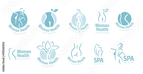 Woman logo set