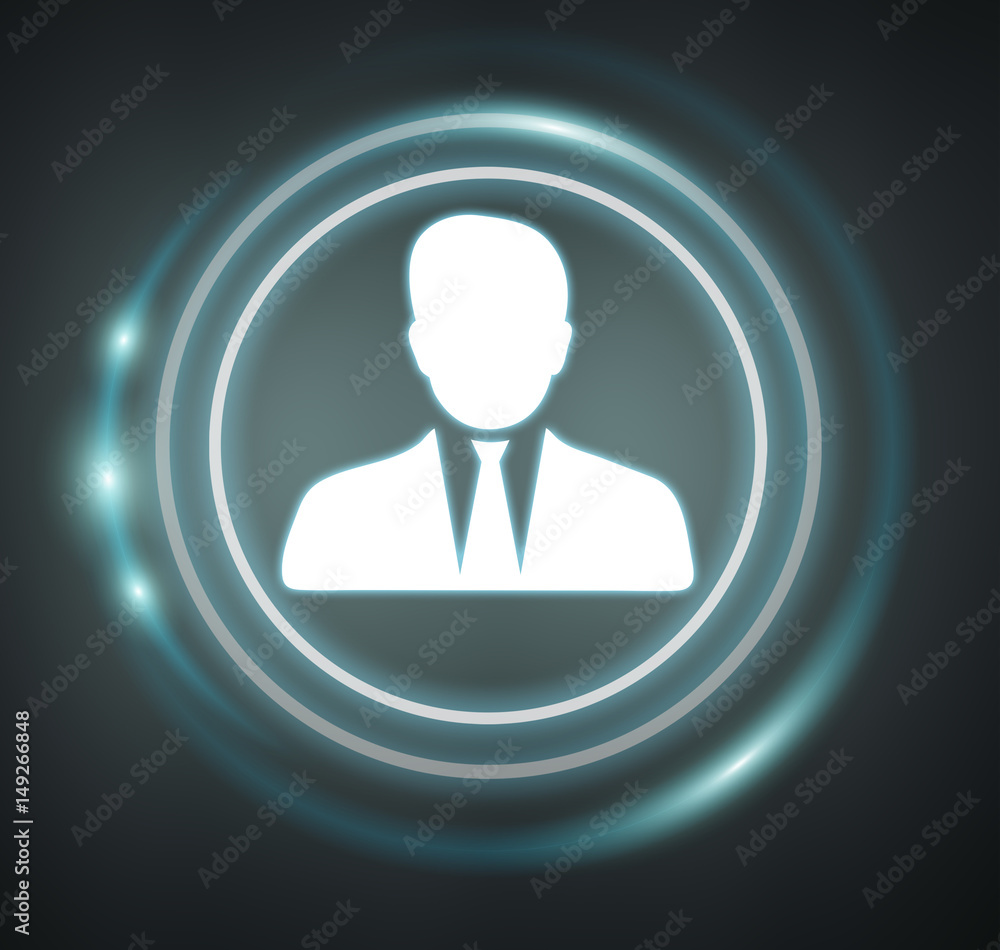 3D rendering businessman connection interface 3D rendering businessman connection interface