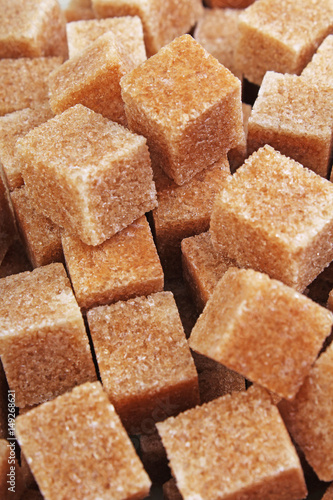 Sugar cubes, Brown sugar cube texture pattern as background wallpaper.