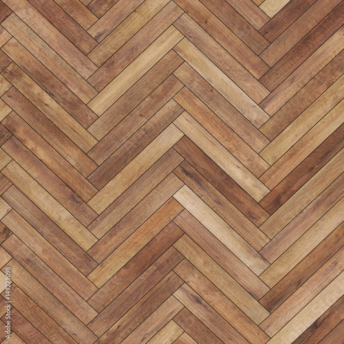 Seamless wood parquet texture  herringbone brown 