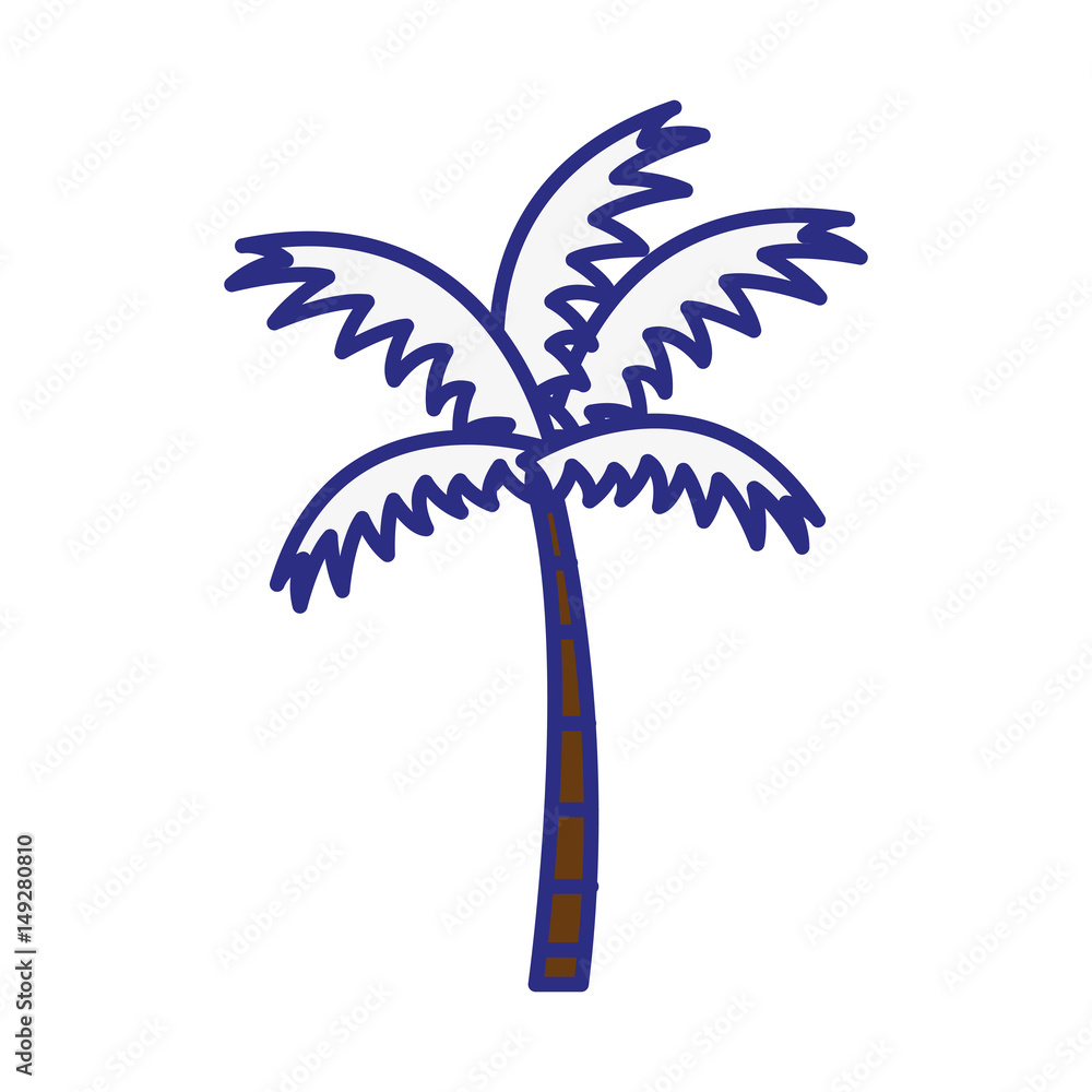 tropical palm icon over white background. vector illustration tropical palm icon over white background. vector illustration