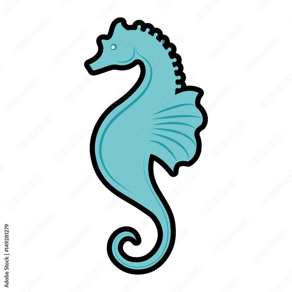 seahorse icon over white background. vector illustration seahorse icon over white background. vector illustration