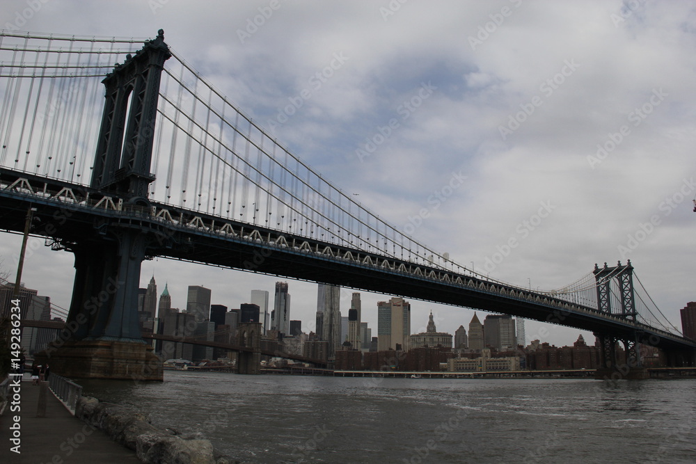 New York Manhattan Bridge from below