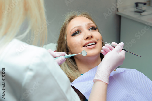dentistry, patient examination and treatment at the dentist