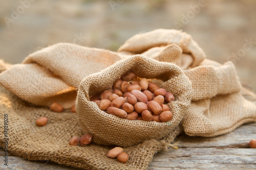 Peanut in sack