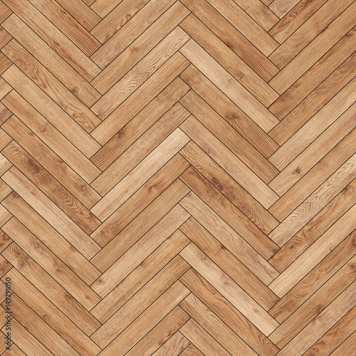 Seamless wood parquet texture (herringbone light brown) photo