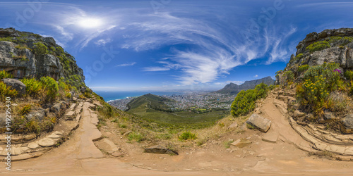 Full 360 virutal reality of Lions Head and Table Mountain peaks in Cape Town, South Africa