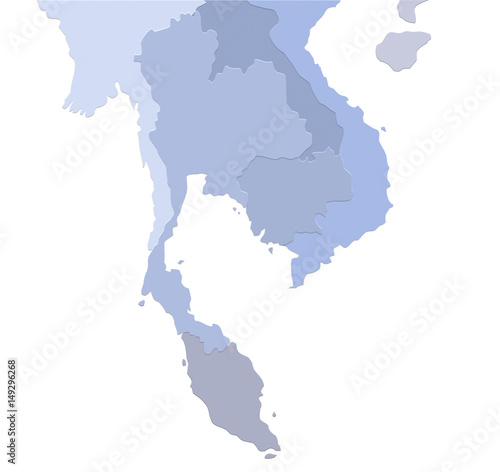 Thailand singapore vietnam china malaysia cambodia lao burma Map