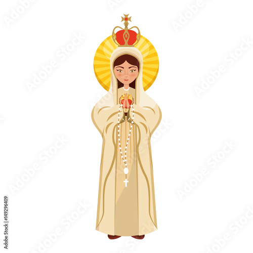 Holy virgin mary icon vector illustration design