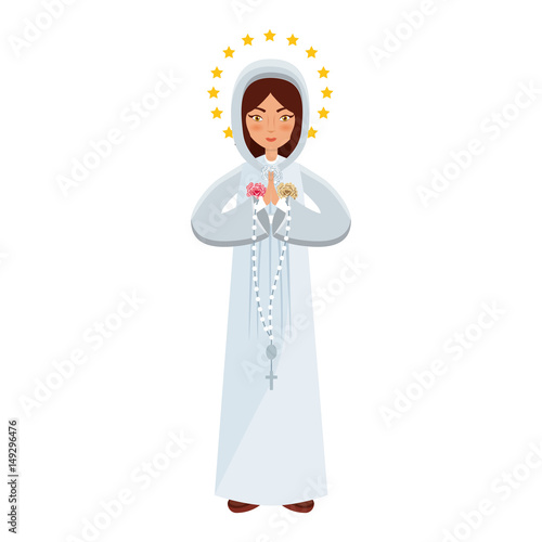 Holy virgin mary icon vector illustration design