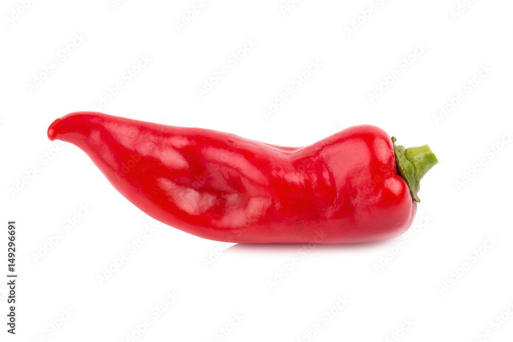 red chilli vegetable Isolated on white background