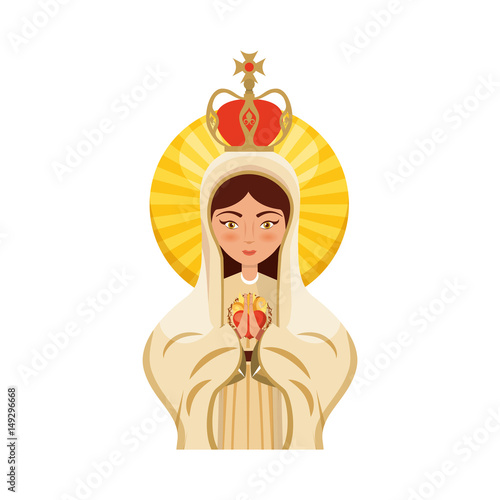 Holy virgin mary icon vector illustration design