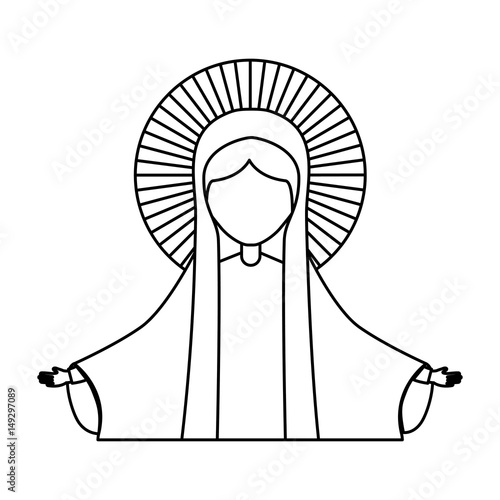 Holy virgin mary icon vector illustration design