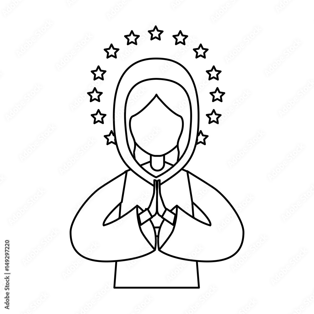 Fototapeta premium Holy virgin mary icon vector illustration design