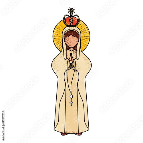 Holy virgin mary icon vector illustration design
