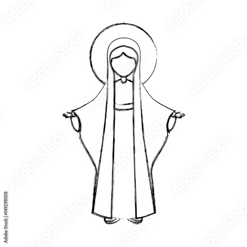 Holy virgin mary icon vector illustration design