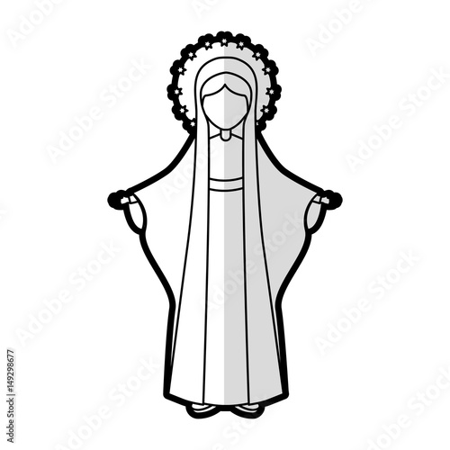 Holy virgin mary icon vector illustration design