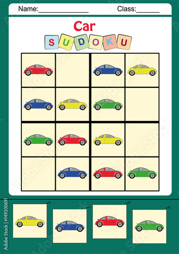 Funny picture sudoku for kids photo