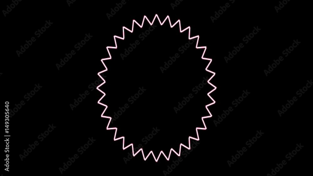 4K Neon pink seal shape flickering on dark background 4K Neon pink seal shape flickering on dark background