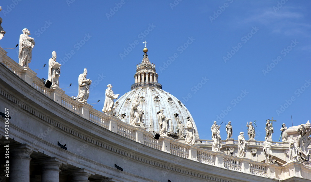 Vatikanische Ansichten Petersdom-Petersplatz
