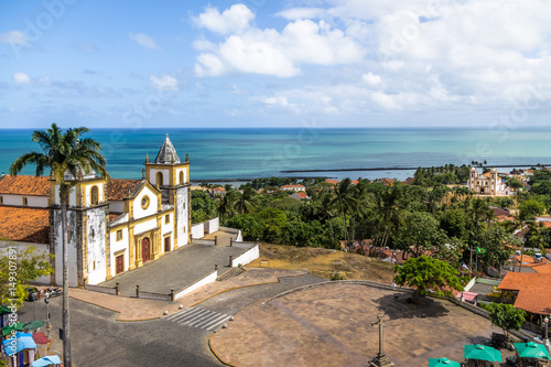 Aerial view of Se Cathedral - Olinda, Pernambuco, Brazil photo